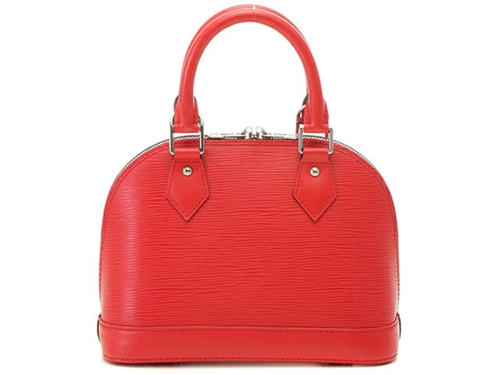LOUIS VUITTON Alma Bag Epi Leather Coquelicot Red